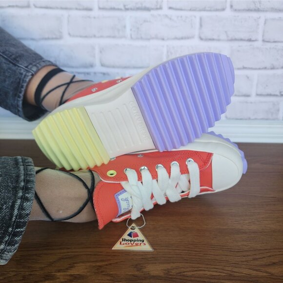 ❤️Converse Run Star Hike Platform Color Pop Sz 6.5 Women's Shoes Orange A16289C - Picture 7 of 14